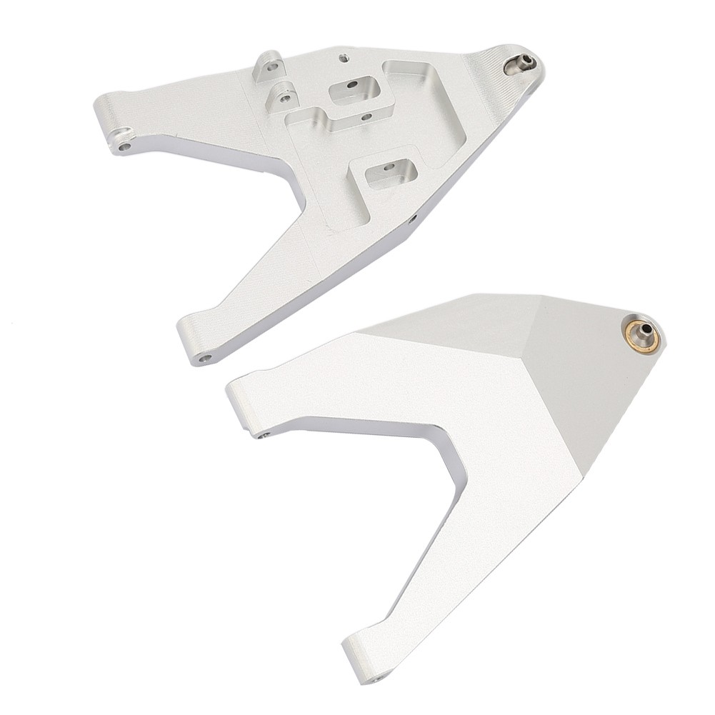 2PCS Metal Front Lower Suspension Arm Pull Rod for TRAXXAS UDR RC Truck Mode l(Silver)
