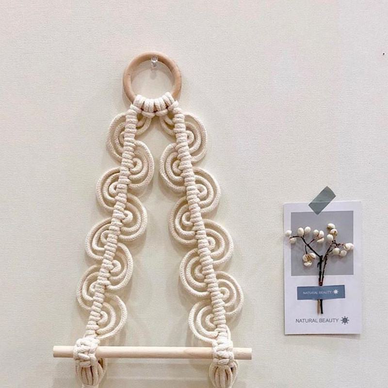 Nordic Style Woven Tapestry Paper Towel Rack Storage Rack