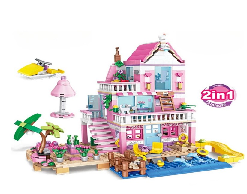 Building Blocks Seaside Villa Dream Castle Tree House House