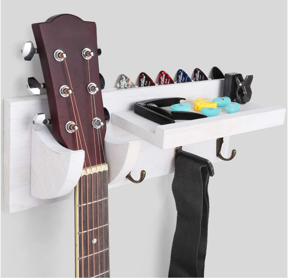 Vintage Guitar Storage Rack Wooden Wall Storage Rack Hook