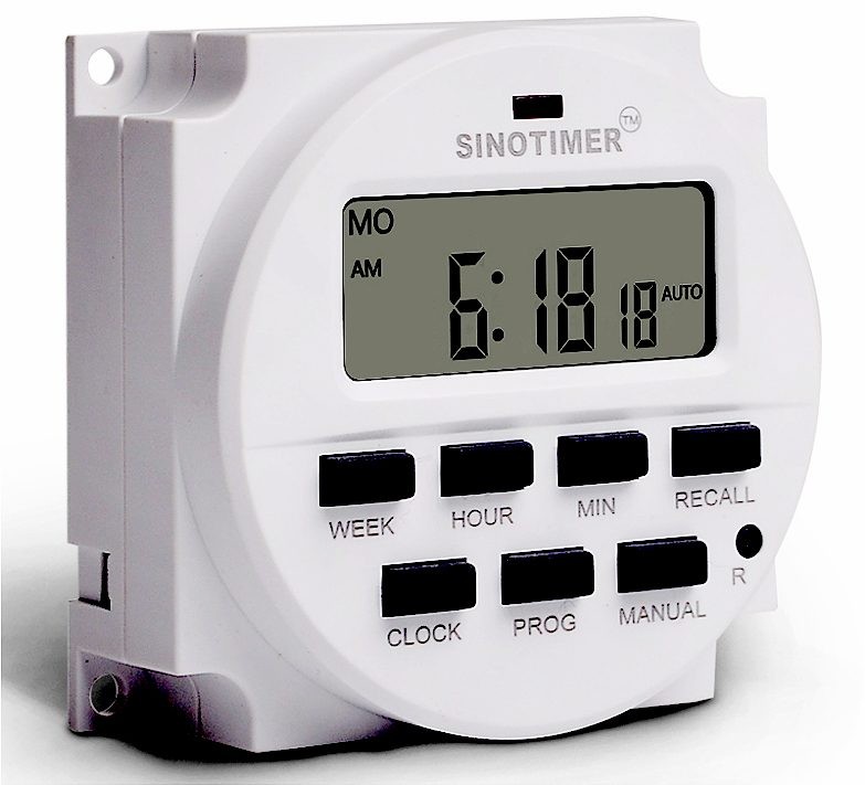 7 day New 20A Model TM618-N2. 230v. Free connectors Easy to Program Sino Timer