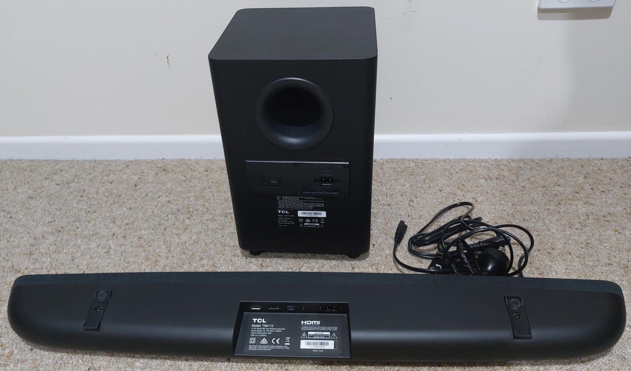 TCL TS6110 2.1CH Dolby Audio Sound Bar with Wireless Subwoofer
