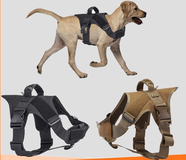 Tactical Dog Harness for Training Walking Pet Adjustable Chest Strap Walking