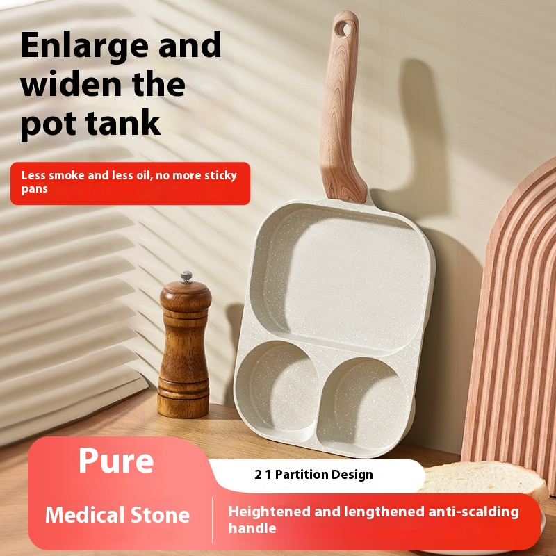 Non-stick Pan Medical Stone Plus-sized Egg Frying Pan