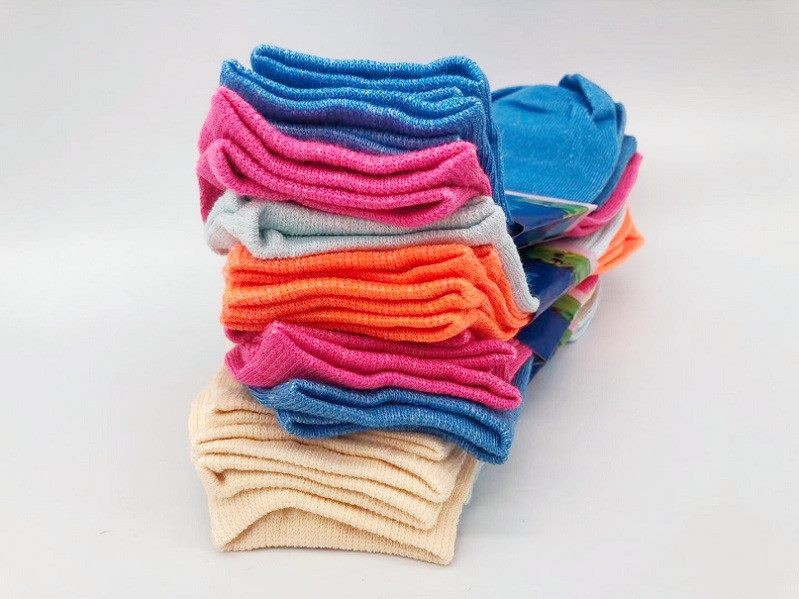 12 Pairs (NZ W5-8) Candy Colour Women's/Girls' Ankle Socks