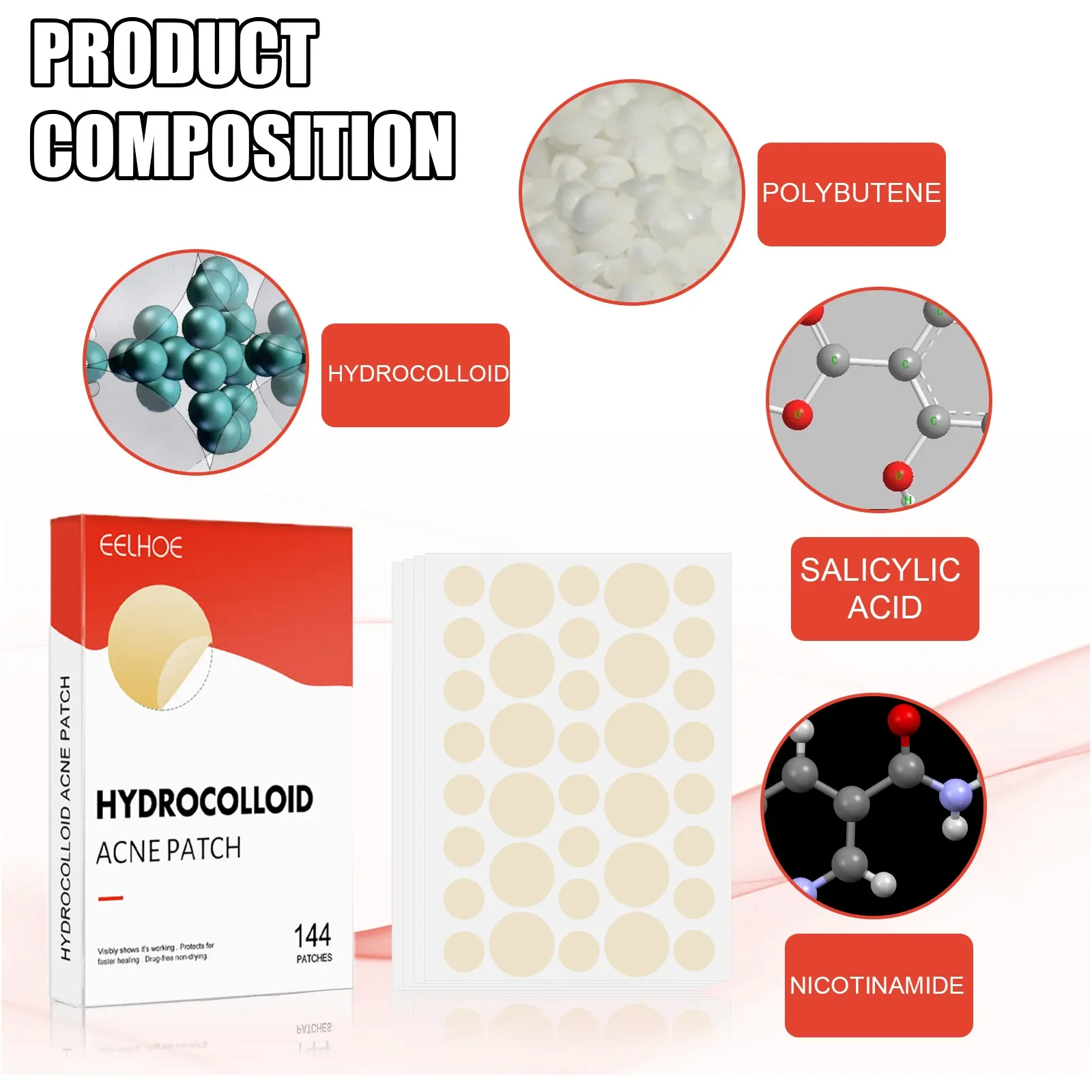 Invisible Breathable Repair Hydrogel Acne Patch