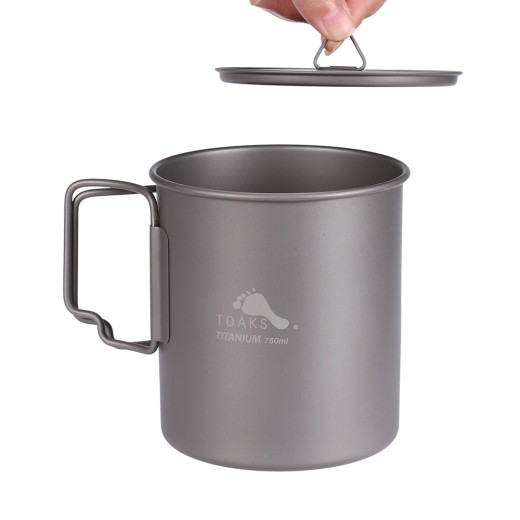 Pure Titanium Outdoor Cookware Water Cup Titanium Pot Single Pot Lightweight Non-toxic Titanium