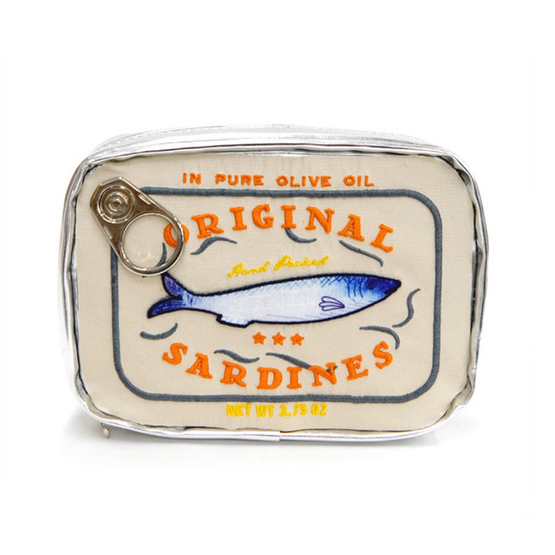 Large Capacity Cute Sardine Can Shape Storage Bag