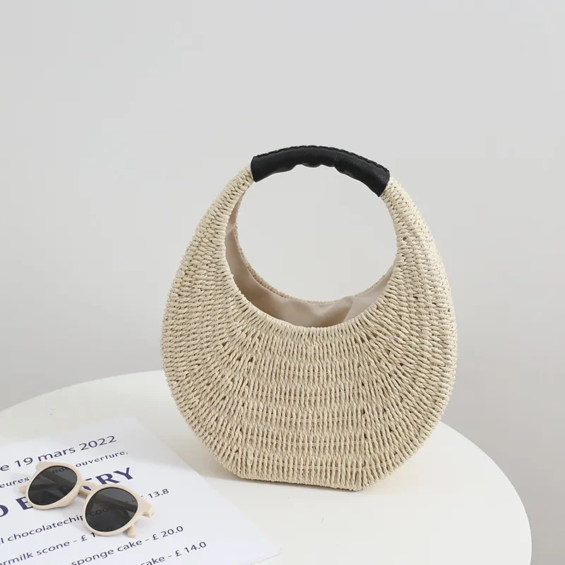 New Niche Portable French Style Woven Bag Women