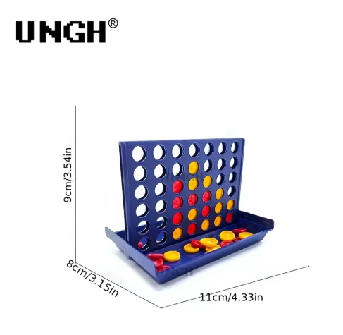 UNGH Foldable Connect 4 in A Line Board Game Classic Party Bingo Chess Family Game Toy Educational Toy for Kids Children