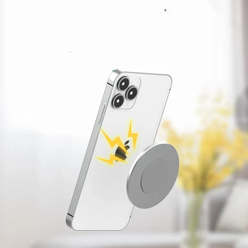 Compatible with Apple, Magsafe Hardware Magnetic Mobile Phone Holder Wireless Charger For Apple 12 Desktop Wall Sticker Magnetic Holder