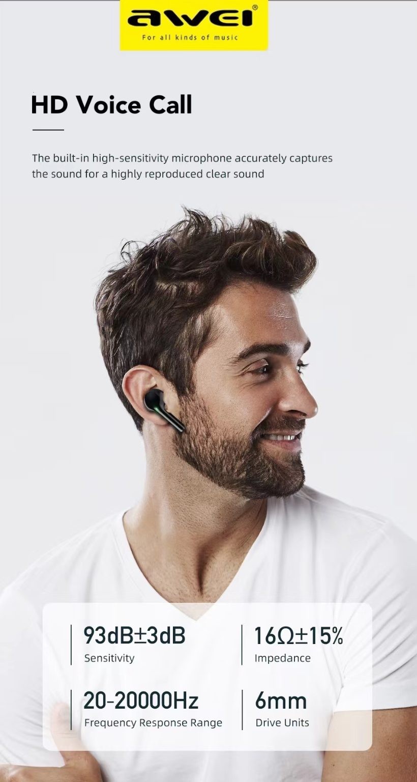 Earbuds With Powerful Sound - Dual Drivers - Charging Case - 8 Hours Playback
