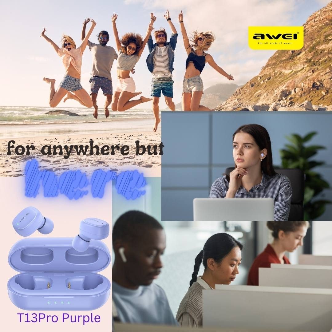 Bluetooth Earbud +Charging Case - Built in Mic - 8hrs Playback