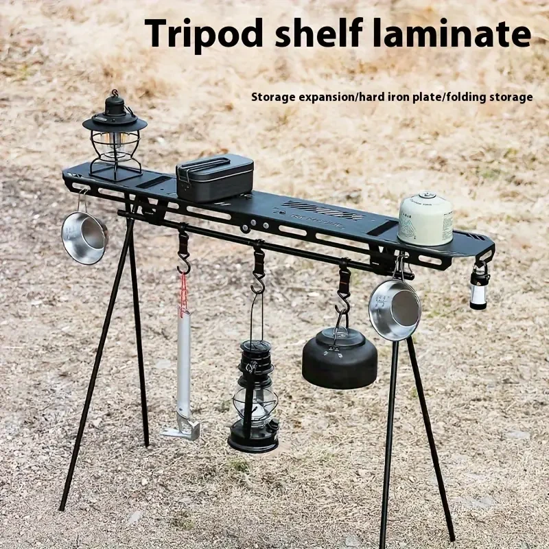 Portable Folding Camping Table with Storage Tray