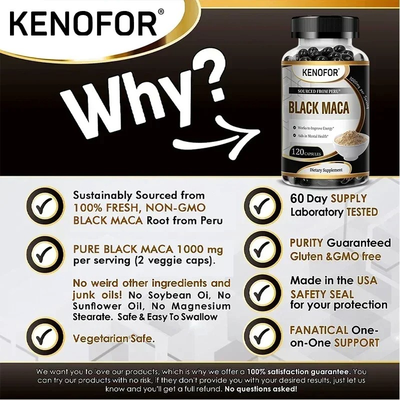 Best Maca for Men and Women Relieves Fatigue, Anxiety, Increases Energy, Improves Stamina