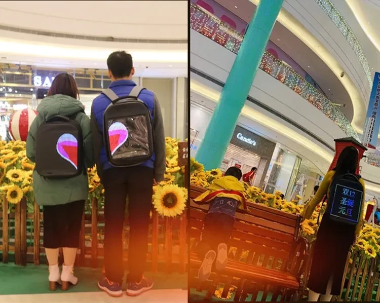 Led Advertising Backpack Screen Portable Mobile Phone WiFi Mobile Control