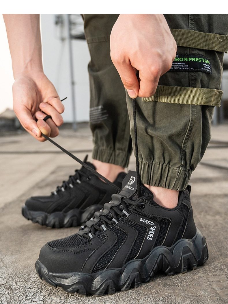 Steel Toe Work Shoes Safety Sneakers Industrial Shoes Lightweight Puncture Proo