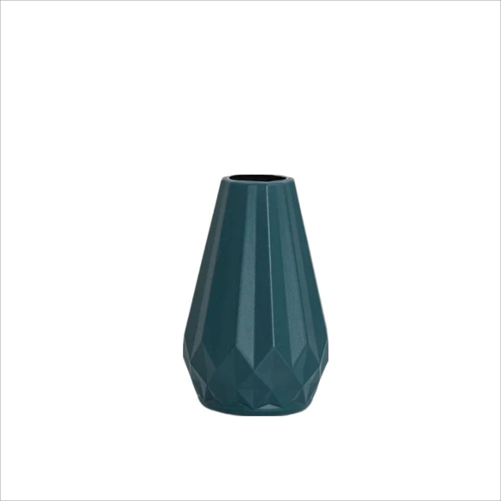 Diamond Shaped Flower Vase - Fashion Imitation Ceramic Plastic Flower Pot, Nordic Style Modern Flower Arrangement for Living Room
