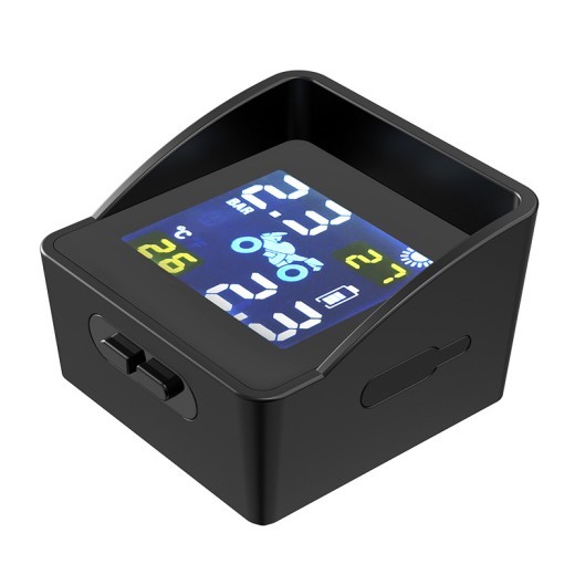 Solar motorcycle tire pressure monitor