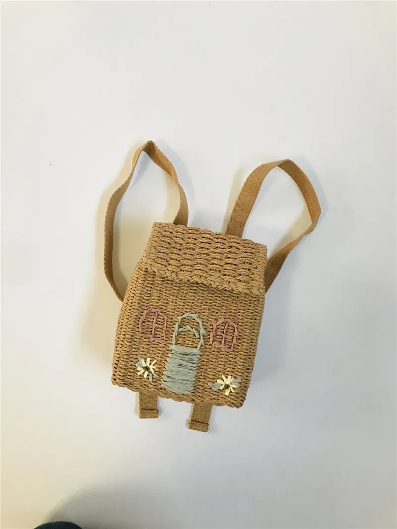 Cute Little House Woven Backpack Mini