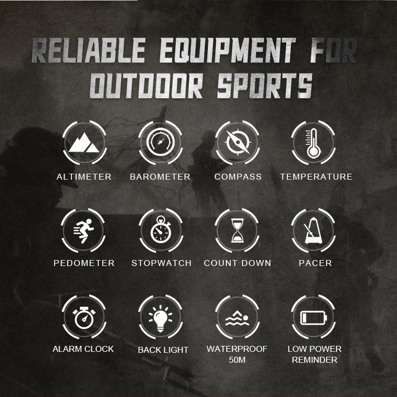 NORTH EDGE APACHE-46 Mens Digital Outdoor Sports Watch