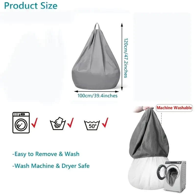 Bean Bag Chair Cover Sofa Cushion Outdoor Waterproof