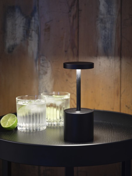 Ambience Charlotte Cordless LED Table Lamp Oxide Black - Tablekraft