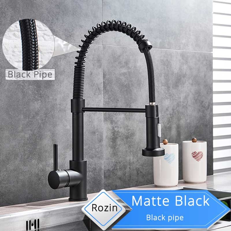 Rozin Brushed Nickel Kitchen Faucet - 360 Deck Mounted Mixer Tap
