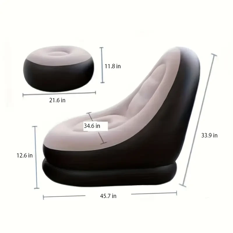 PVC Inflatable Lazy Sofa with Footrest