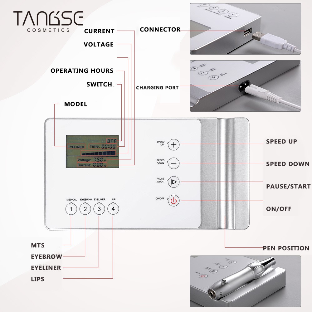 Wireless Rotary Tattoo Pen Machine - Full Set for Permanent Makeup