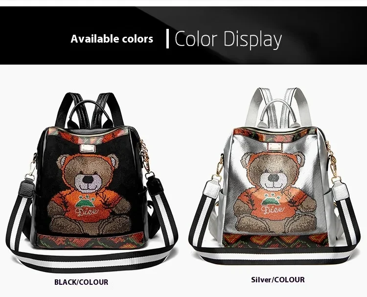 Rhinestone Backpack Female Personality Female Large-capacity Backpack8