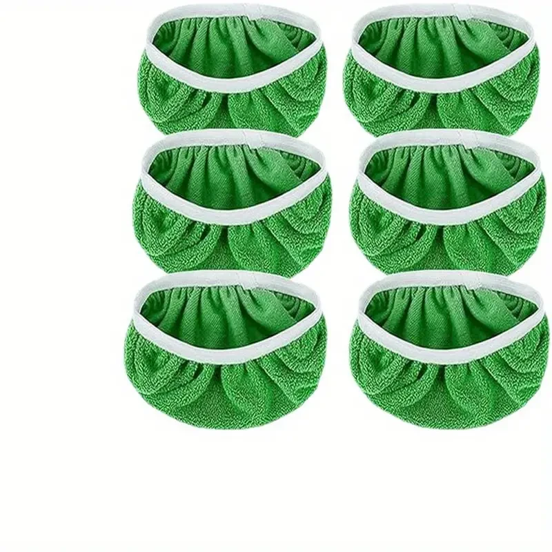 6pcs Reusable Mop Pads - High Absorption for Wet & Dry Cleaning (Mop Not Included)