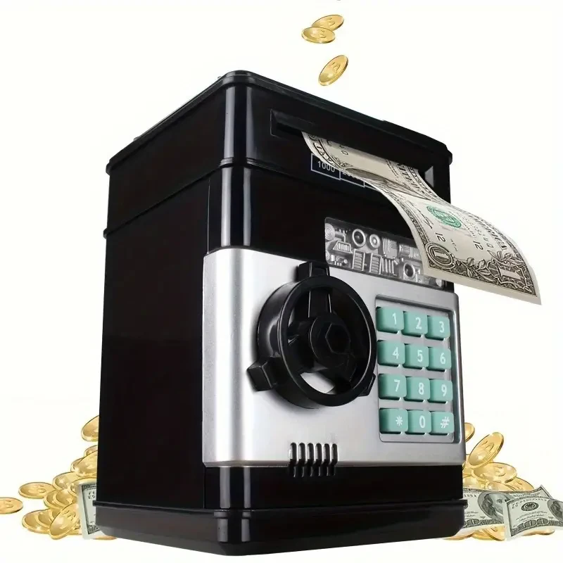 Electronic Coin Saving Bank with Cash and Electronic Banking Features