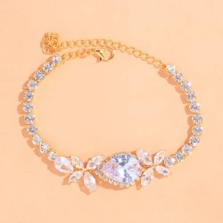 Personalized Water Drop Zircon Anklet Fashion Beach