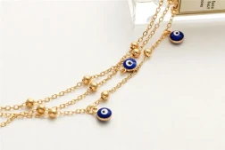 Eye Pendant Footwear Fashion Jewelry Bead Chain Anklet