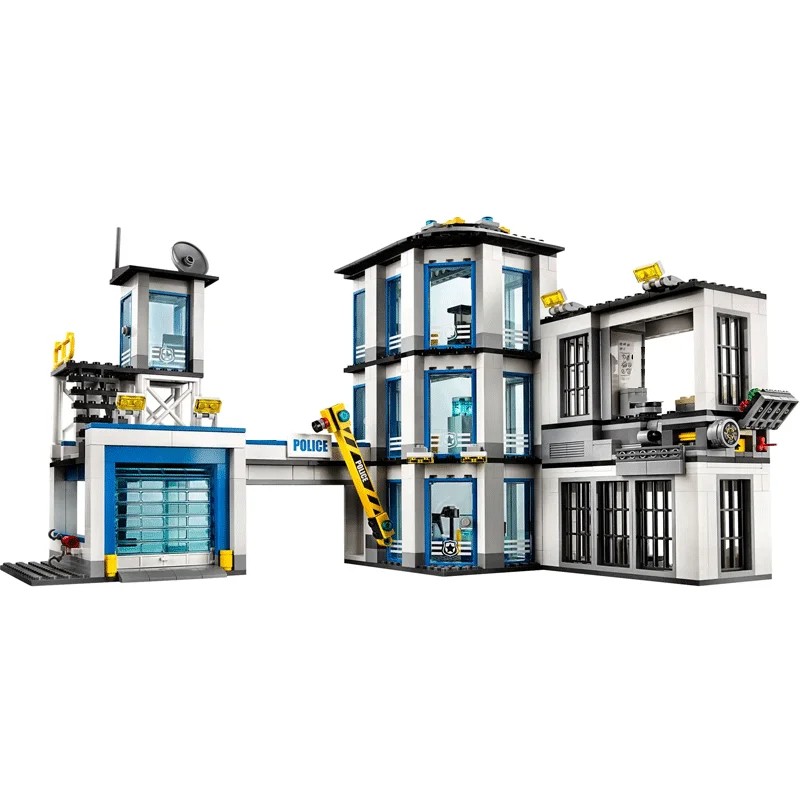 City Police Station Guard Building Blocks 60141 Helicopter, Car, SWAT Prison, Figures, Bricks Educational