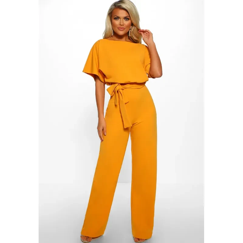 7-Color Women's Lace-up Jumpsuit