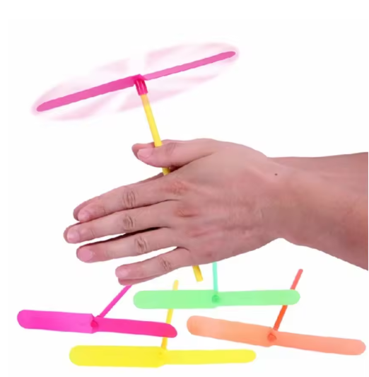 10/20pcs Novelty Plastic Bamboo Dragonfly Propeller Outdoor Classic Toy Kid Gift Rotating Flying Arrow Multicolor Random Color