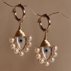 Light Luxury Flower Earrings Women's Exaggerated Elegant Imitation Pearl
