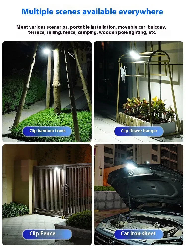 Solar Human Body Induction Waterproof Lighting Clip Lamp