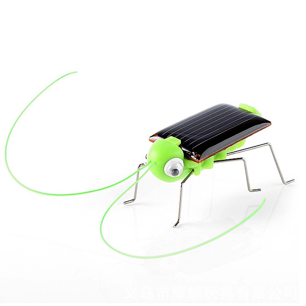 Solar Grasshopper Toy Puzzle Eco-Friendly Solar-Powered Insect Toy for Kids