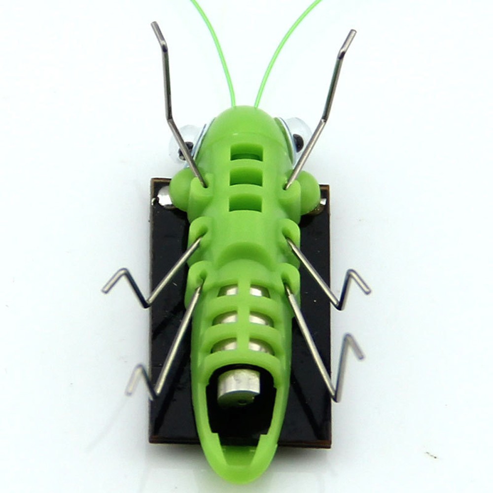 Solar Grasshopper Toy Puzzle Eco-Friendly Solar-Powered Insect Toy for Kids