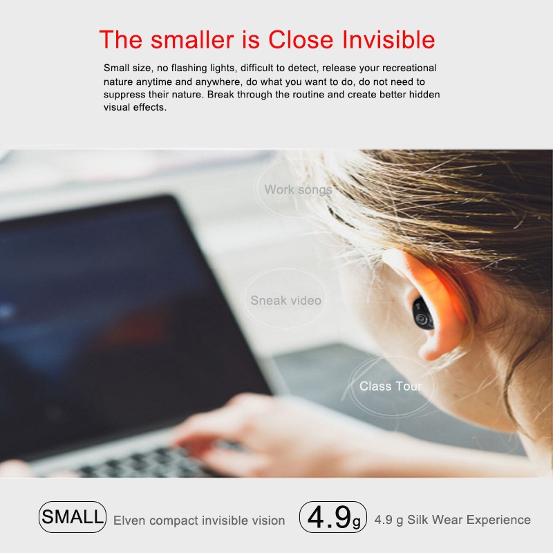 Mini Invisible True Wireless Earphones Noise Cancelling Bluetooth TWS Earbuds