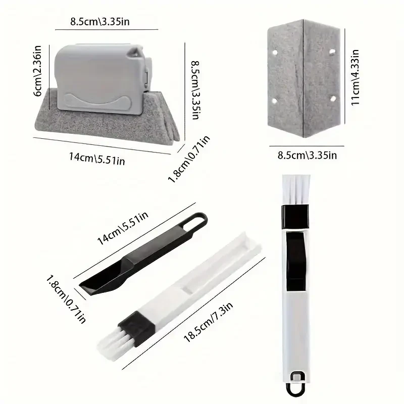 8pcs Window Track Cleaning Brush Set