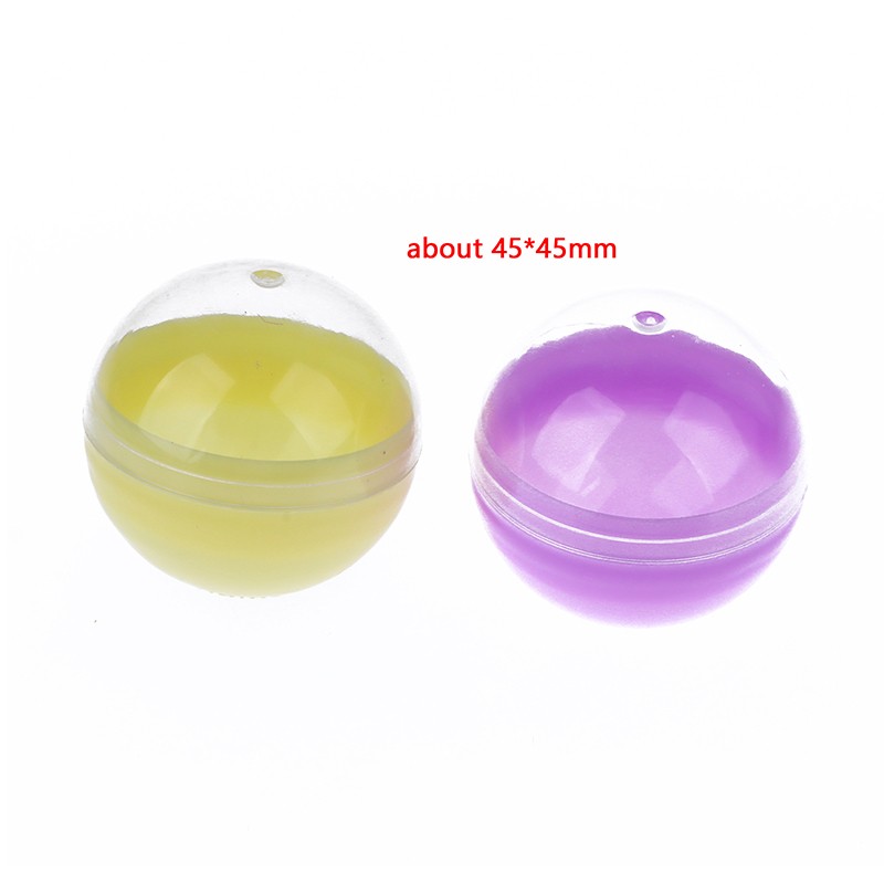 Promotion 10Pcs 45MM Colorful Plastic Toy Capsule Surprise Balls