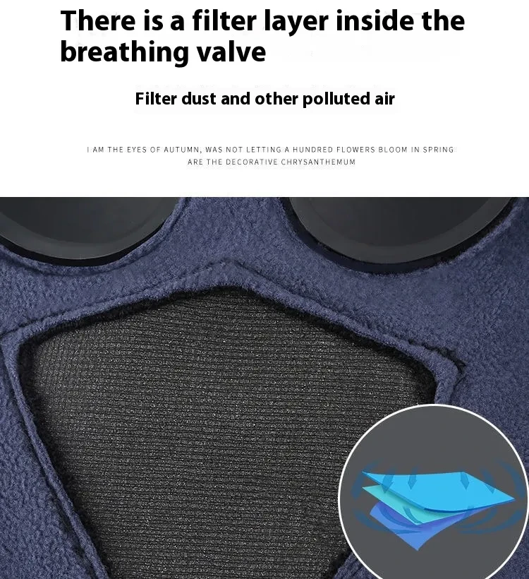 Creative Funny Hat Riding Fleece-lined Neck Protection Glasses Pullover Mask