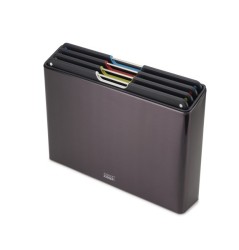 Folio Steel 4-piece chopping board set  Carbon Black  - Joseph Joseph