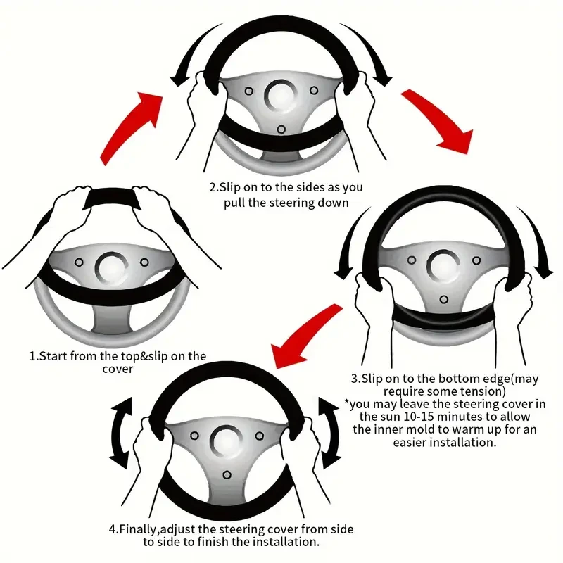 1pc black cat Car Steering Wheel Cover