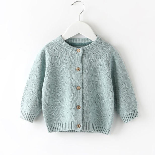 Baby Girl's Knitted Sweater and Cardigan Top