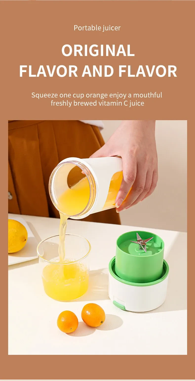 Kitchen Electric Juicer USB Charging Wireless Juices Blender